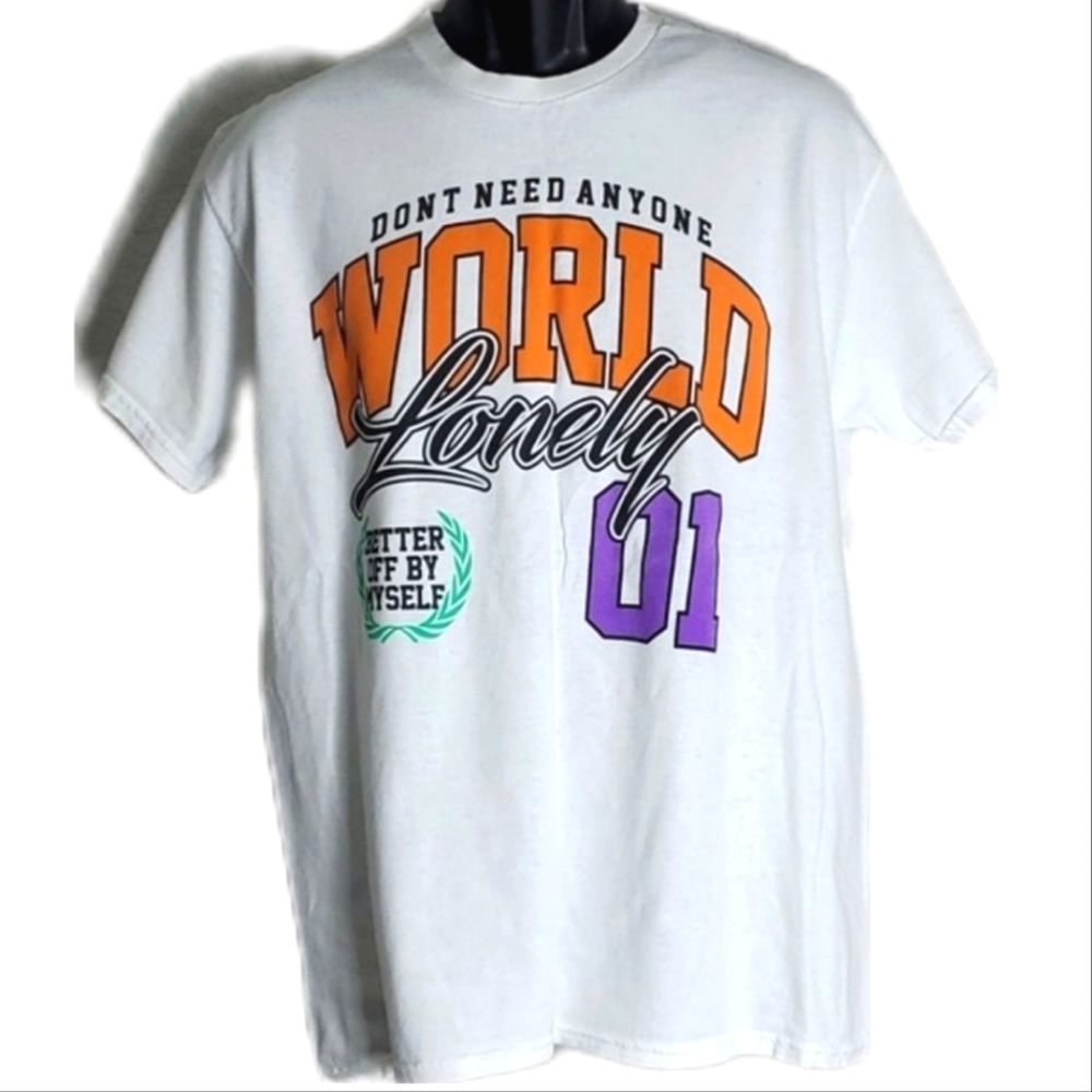 Men's White Graphic Juice World T-Shirt Size Large